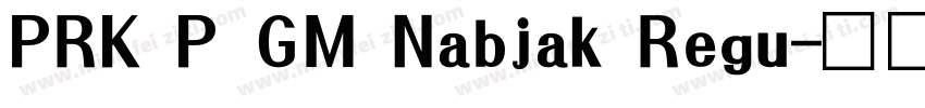 PRK P GM Nabjak Regu字体转换